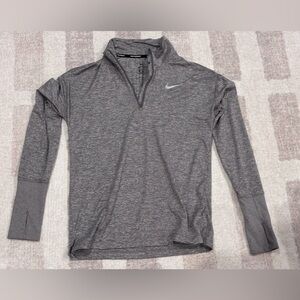 Nike Heathered Gray Zip-Up Sweater